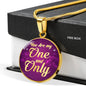 You Are My One And Only 18k Gold Circle Necklace 18-22"-Express Your Love Gifts