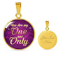You Are My One And Only 18k Gold Circle Necklace 18-22"-Express Your Love Gifts