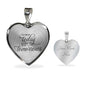 You Are My Today Necklace Stainless Steel or 18k Gold Heart Pendant 18-22" - Express Your Love Gifts
