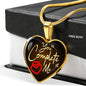 You Complete Me Necklace Stainless Steel or 18k Gold Heart Pendant 18-22" - Express Your Love Gifts
