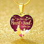 You Have My Heart And Soul I Adore You Necklace Stainless Steel or 18k Gold Heart Pendant 18-22"''-Express Your Love Gifts