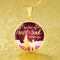 You Have My Heart And Soul I Adore You Truly Circle Necklace 18k Gold 18-22"-Express Your Love Gifts