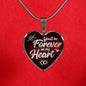 You'Ll Be Forever In My Heart Necklace Stainless Steel or 18k Gold Heart Pendant 18-22"-Express Your Love Gifts