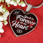 You'Ll Be Forever In My Heart Necklace Stainless Steel or 18k Gold Heart Pendant 18-22"-Express Your Love Gifts