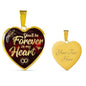 You'Ll Be Forever In My Heart Necklace Stainless Steel or 18k Gold Heart Pendant 18-22"-Express Your Love Gifts