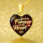 You'Ll Be Forever In My Heart Necklace Stainless Steel or 18k Gold Heart Pendant 18-22"-Express Your Love Gifts
