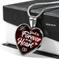You'Ll Be Forever In My Heart Necklace Stainless Steel or 18k Gold Heart Pendant 18-22"-Express Your Love Gifts