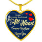 You'Re All I Need Awesome Boyfriend Stainless Steel or 18k Gold Heart Pendant Necklace 18-22" - Express Your Love Gifts