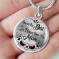 You'Re The Best ! I Love You Mom Circle Necklace Stainless Steel or 18k Gold 18-22" - Express Your Love Gifts