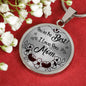 You'Re The Best ! I Love You Mom Circle Necklace Stainless Steel or 18k Gold 18-22" - Express Your Love Gifts