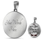 You'Re The Best ! I Love You Mom Circle Necklace Stainless Steel or 18k Gold 18-22" - Express Your Love Gifts