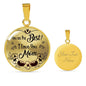 You'Re The Best ! I Love You Mom Circle Necklace Stainless Steel or 18k Gold 18-22" - Express Your Love Gifts