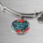 You'Re The Best I Love You Mom Stainless Steel or 18k Gold Circle Bangle Bracelet - Express Your Love Gifts