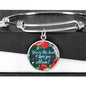 You'Re The Best I Love You Mom Stainless Steel or 18k Gold Circle Bangle Bracelet - Express Your Love Gifts