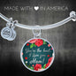 You'Re The Best I Love You Mom Stainless Steel or 18k Gold Circle Bangle Bracelet - Express Your Love Gifts