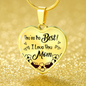 You'Re The Best! I Love You Mom Stainless Steel or 18k Gold Heart Pendant Necklace 18-22" - Express Your Love Gifts