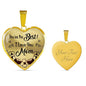 You'Re The Best! I Love You Mom Stainless Steel or 18k Gold Heart Pendant Necklace 18-22" - Express Your Love Gifts