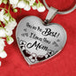 You'Re The Best! I Love You Mom Stainless Steel or 18k Gold Heart Pendant Necklace 18-22" - Express Your Love Gifts