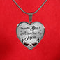 You'Re The Best! I Love You Mom Stainless Steel or 18k Gold Heart Pendant Necklace 18-22" - Express Your Love Gifts