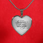 You Will Forever Be My Always Necklace Stainless Steel or 18k Gold Heart Pendant 18-22" - Express Your Love Gifts