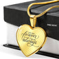 You Will Forever Be My Always Necklace Stainless Steel or 18k Gold Heart Pendant 18-22" - Express Your Love Gifts