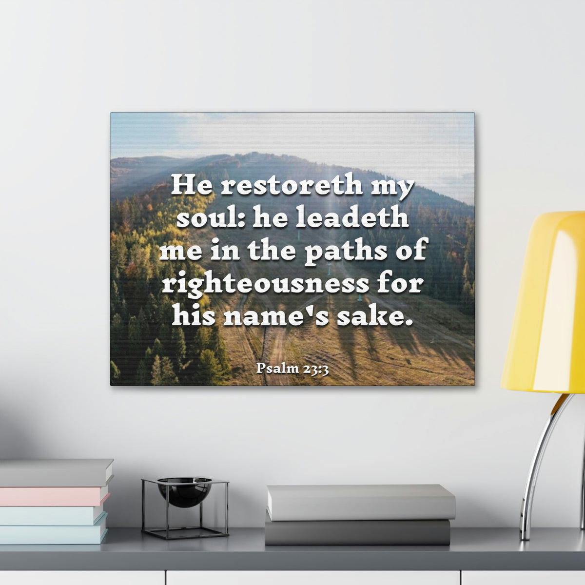 Scripture Walls Paths Of Righteousness Psalm 23:3 Christian Wall Art Bible Verse Print Ready to Hang-Express Your Love Gifts