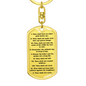 10 Commandments Clear Swivel Keychain Dog Tag Stainless Steel or 18k Gold-Express Your Love Gifts