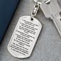 10 Commandments Clear Swivel Keychain Dog Tag Stainless Steel or 18k Gold-Express Your Love Gifts