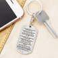 10 Commandments Clear Swivel Keychain Dog Tag Stainless Steel or 18k Gold-Express Your Love Gifts