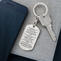 10 Commandments Clear Swivel Keychain Dog Tag Stainless Steel or 18k Gold-Express Your Love Gifts