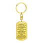 10 Commandments Clear Swivel Keychain Dog Tag Stainless Steel or 18k Gold-Express Your Love Gifts