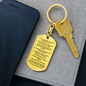 10 Commandments Clear Swivel Keychain Dog Tag Stainless Steel or 18k Gold-Express Your Love Gifts