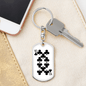 10 of Clubs Gambler Keychain Stainless Steel or 18k Gold Dog Tag Keyring-Express Your Love Gifts