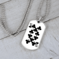 10 of Clubs Gambler Necklace Stainless Steel or 18k Gold Dog Tag 24" Chain-Express Your Love Gifts
