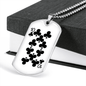 10 of Clubs Gambler Necklace Stainless Steel or 18k Gold Dog Tag 24" Chain-Express Your Love Gifts