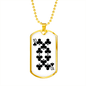 10 of Clubs Gambler Necklace Stainless Steel or 18k Gold Dog Tag 24" Chain-Express Your Love Gifts