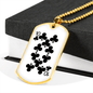 10 of Clubs Gambler Necklace Stainless Steel or 18k Gold Dog Tag 24" Chain-Express Your Love Gifts