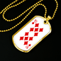 10 of Diamonds Gambler Necklace Stainless Steel or 18k Gold Dog Tag 24" Chain-Express Your Love Gifts