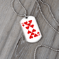 10 of Hearts Gambler Necklace Stainless Steel or 18k Gold Dog Tag 24" Chain-Express Your Love Gifts
