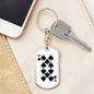 10 of Spades Gambler Keychain Stainless Steel or 18k Gold Dog Tag Keyring-Express Your Love Gifts