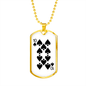 10 of Spades Gambler Necklace Stainless Steel or 18k Gold Dog Tag 24" Chain-Express Your Love Gifts