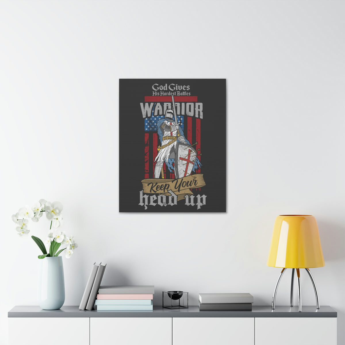 Scripture Walls God Gave Us Warrior Zechariah 10:5 Bible Verse Canvas Christian Wall Art Ready to Hang Unframed-Express Your Love Gifts