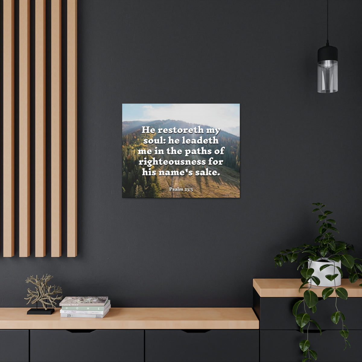 Scripture Walls Paths Of Righteousness Psalm 23:3 Christian Wall Art Bible Verse Print Ready to Hang-Express Your Love Gifts