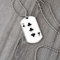 3 of Clubs Gambler Necklace Stainless Steel or 18k Gold Dog Tag 24" Chain-Express Your Love Gifts