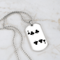 4 of Clubs Gambler Necklace Stainless Steel or 18k Gold Dog Tag 24" Chain-Express Your Love Gifts