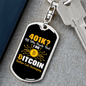 401K or Bitcoin Crypto Keychain Stainless Steel or 18k Gold Dog Tag Keyring-Express Your Love Gifts
