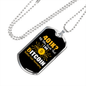 401K or Bitcoin Crypto Necklace Stainless Steel or 18k Gold Dog Tag 24" Chain-Express Your Love Gifts