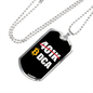 401k or DCA Crypto Necklace Stainless Steel or 18k Gold Dog Tag 24" Chain-Express Your Love Gifts