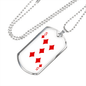 5 of Diamonds Gambler Necklace Stainless Steel or 18k Gold Dog Tag 24" Chain-Express Your Love Gifts