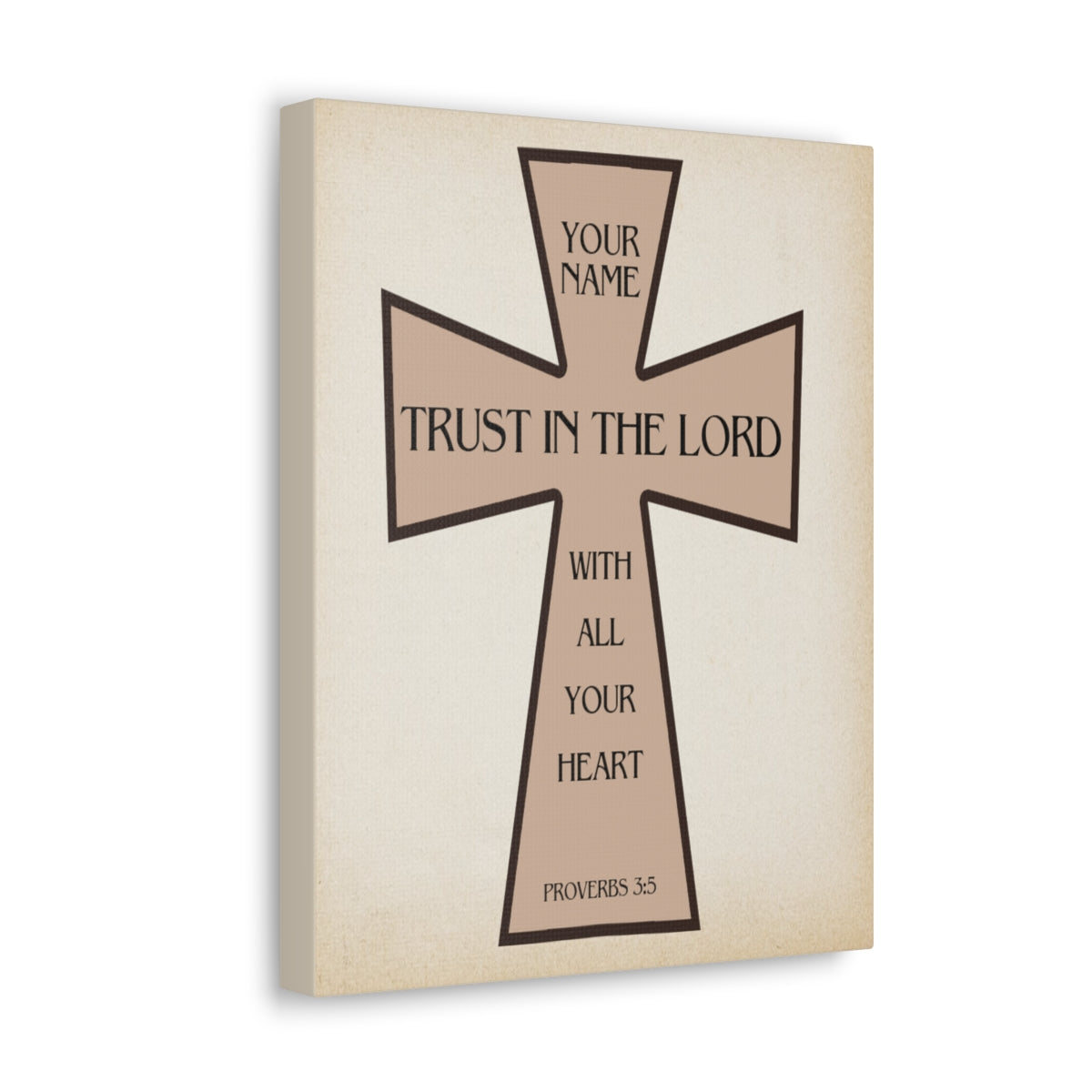 Scripture Walls Personalized Trust in The Lord Proverbs 3:5 Cross Christian Wall Art Bible Verse Print Ready to Hang Unframed-Express Your Love Gifts